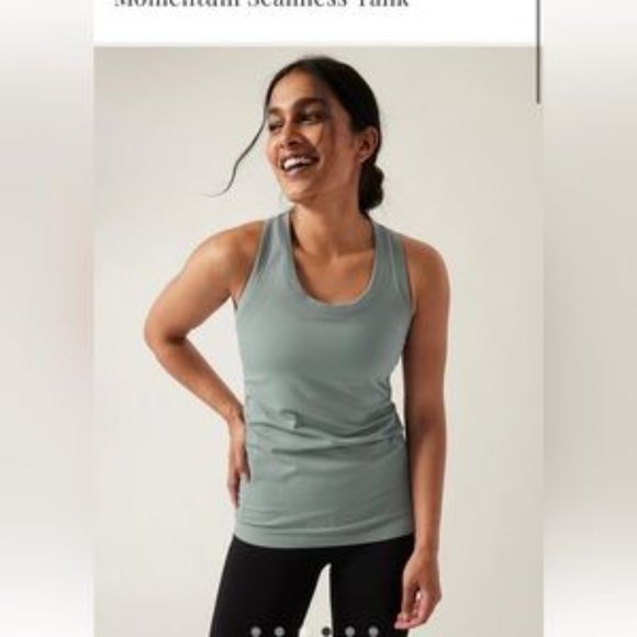 NWT! Athleta Momentum Seamless Tank, size S, Minimalistic Grey - Picture 2 of 5